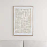 Tuck Beige Framed Canvas Wall Art
