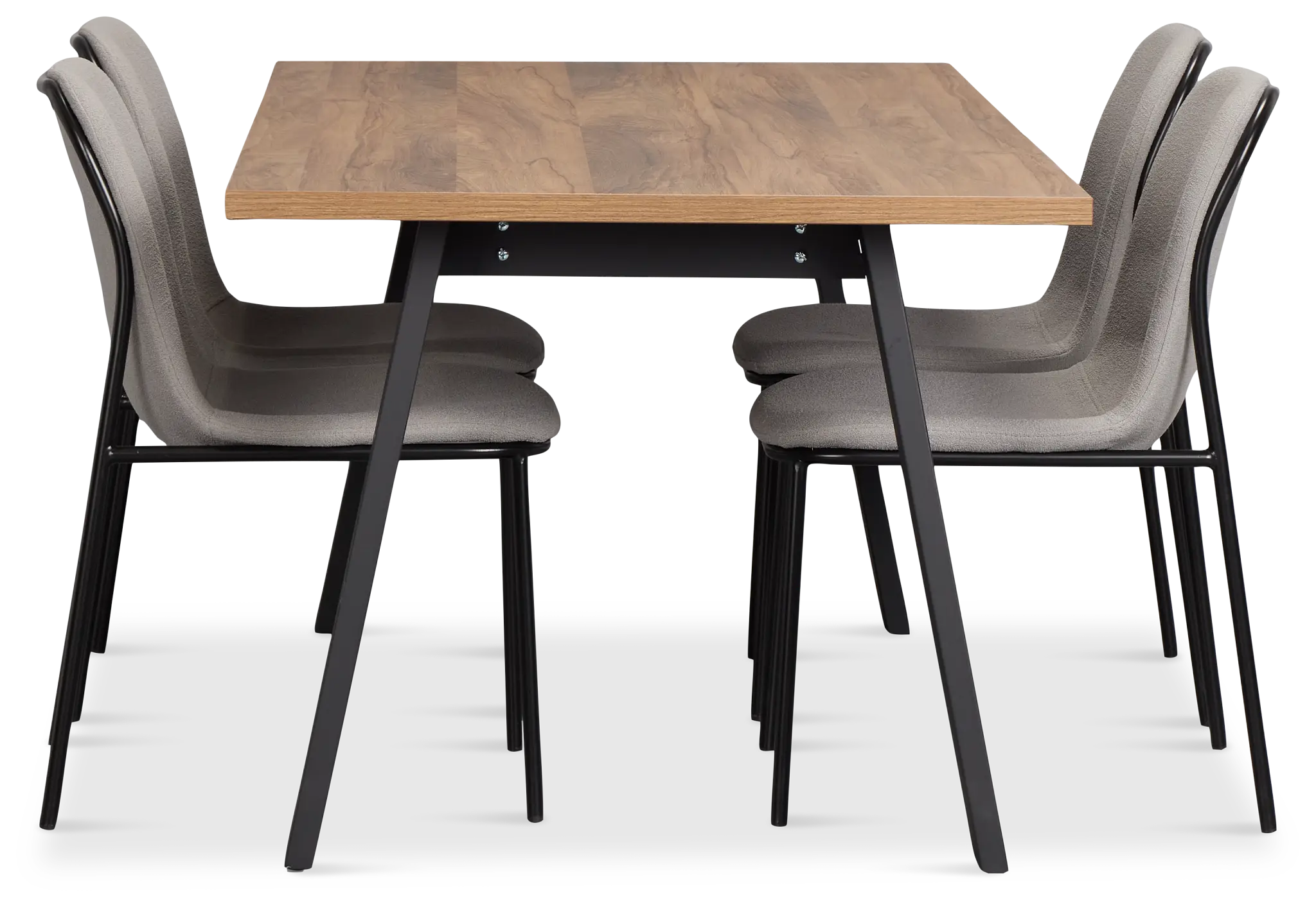 Trento Mid Tone 71" Rectangular Table & 4 Upholstered Chairs Trento Mid Tone 71" Rectangular Table & 4 Upholstered Chairs