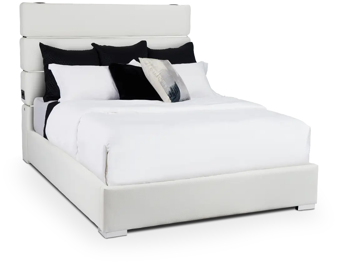 Miami White Uph Platform Bed Miami White Uph Platform Bed