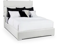 Miami White Uph Platform Bed