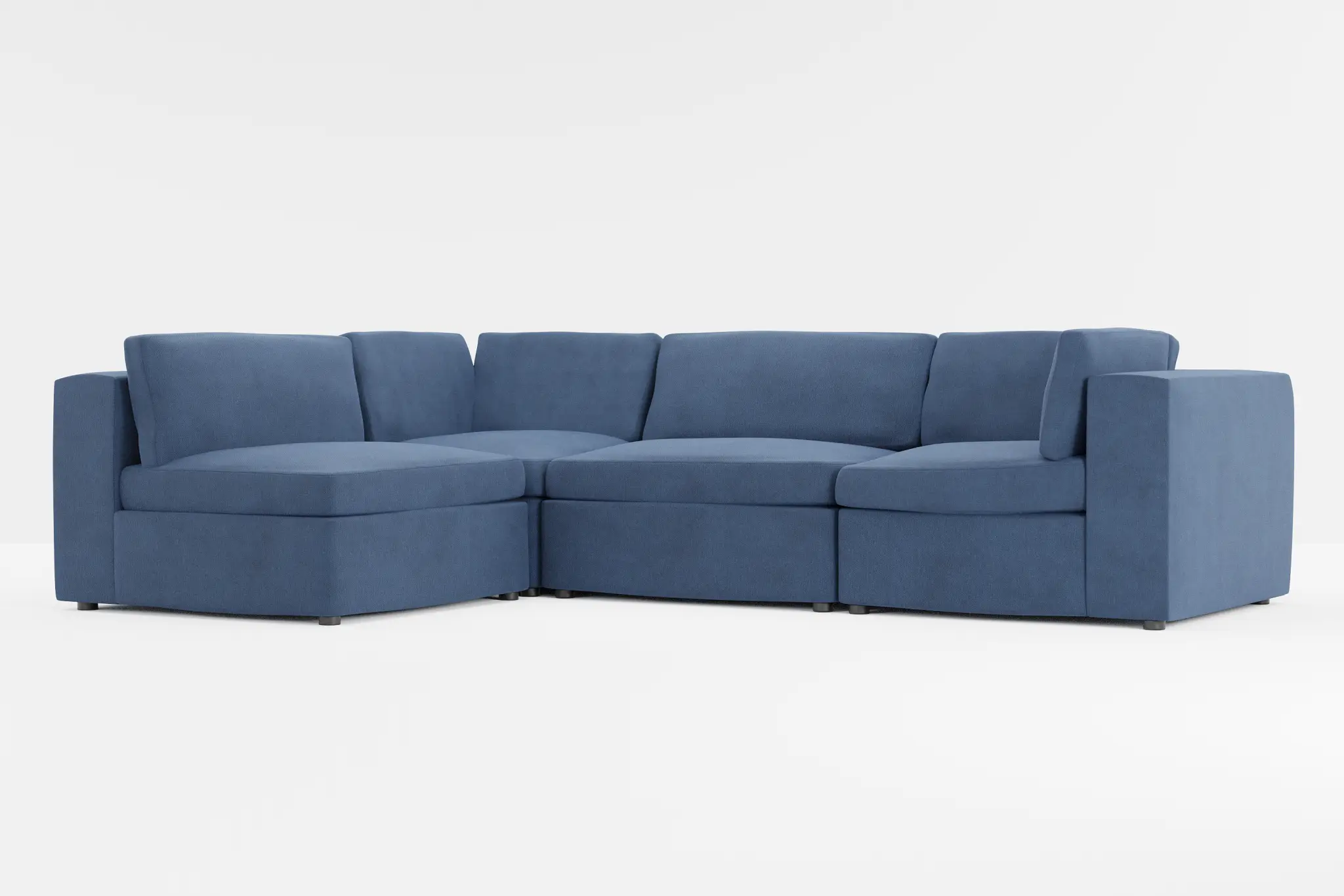 Destin Revenue Dark Blue Fabric 4-piece Modular Sectional Destin Revenue Dark Blue Fabric 4-piece Modular Sectional