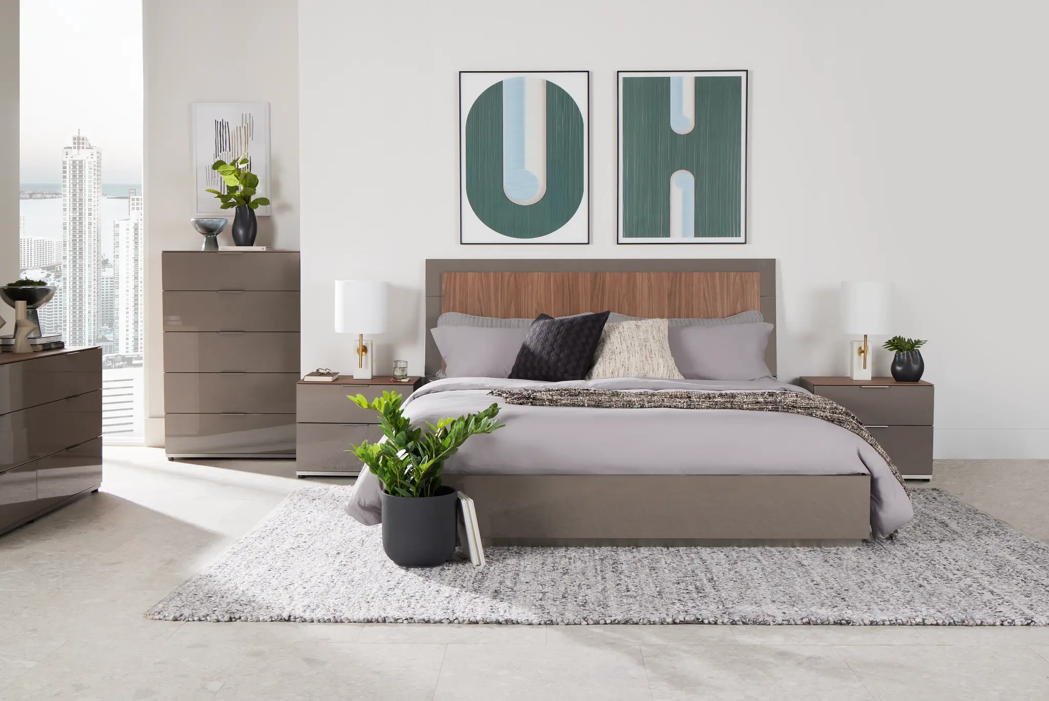Palermo Two-tone Dresser & Mirror Palermo Two-tone Dresser & Mirror