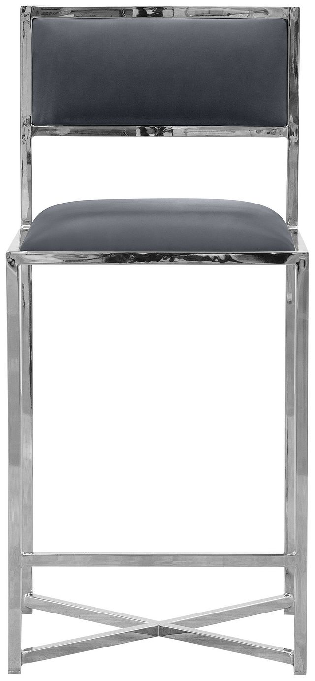 Amalfi Gray Stnl Steel 24" Barstool