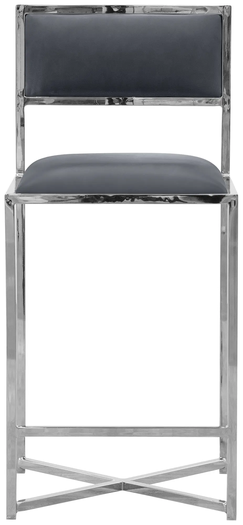 Amalfi Graystnl Steel 24" Upholstered Barstool Amalfi Graystnl Steel 24" Upholstered Barstool