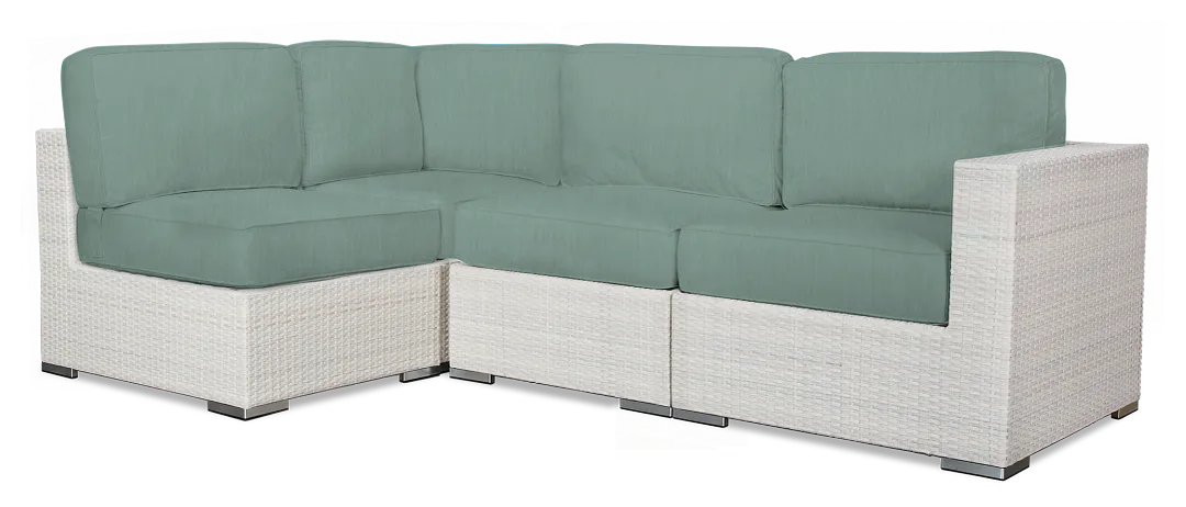 Biscayne Teal 4-piece Modular Sectional