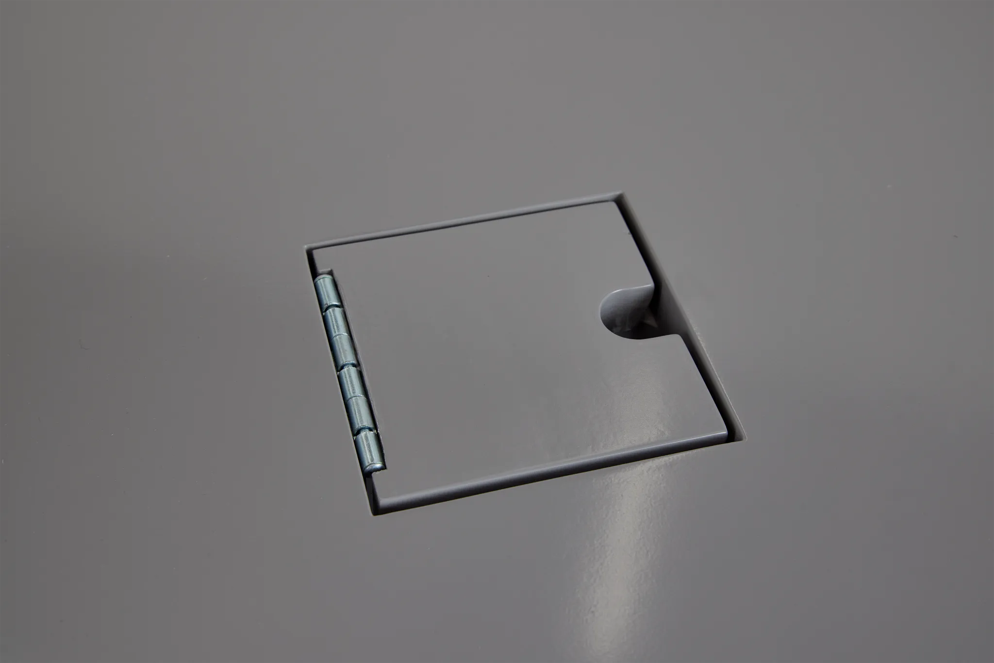 Newport Gray Small Peninsula Drawer Wall Desk