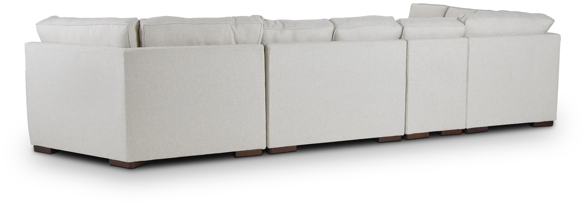 Austin White Fabric Large Right Cuddler Sectional