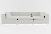 Destin Maguire Ivory Fabric 6-piece Pit Sectional