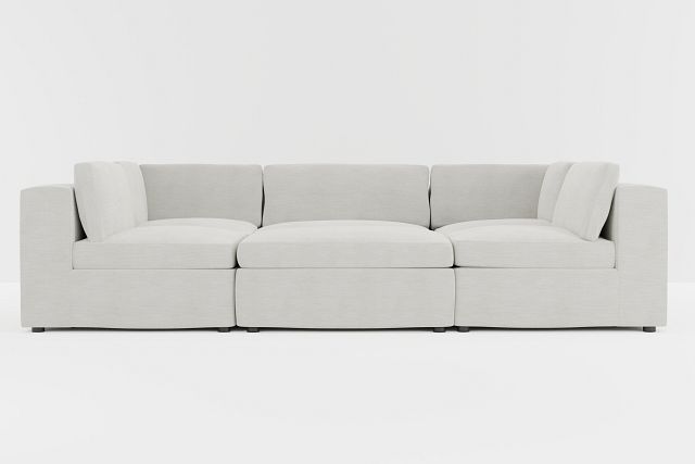 Destin Maguire Ivory Fabric 6-piece Pit Sectional