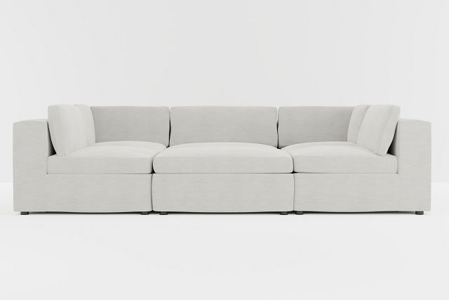 Destin Maguire Ivory Fabric 6-piece Pit Sectional