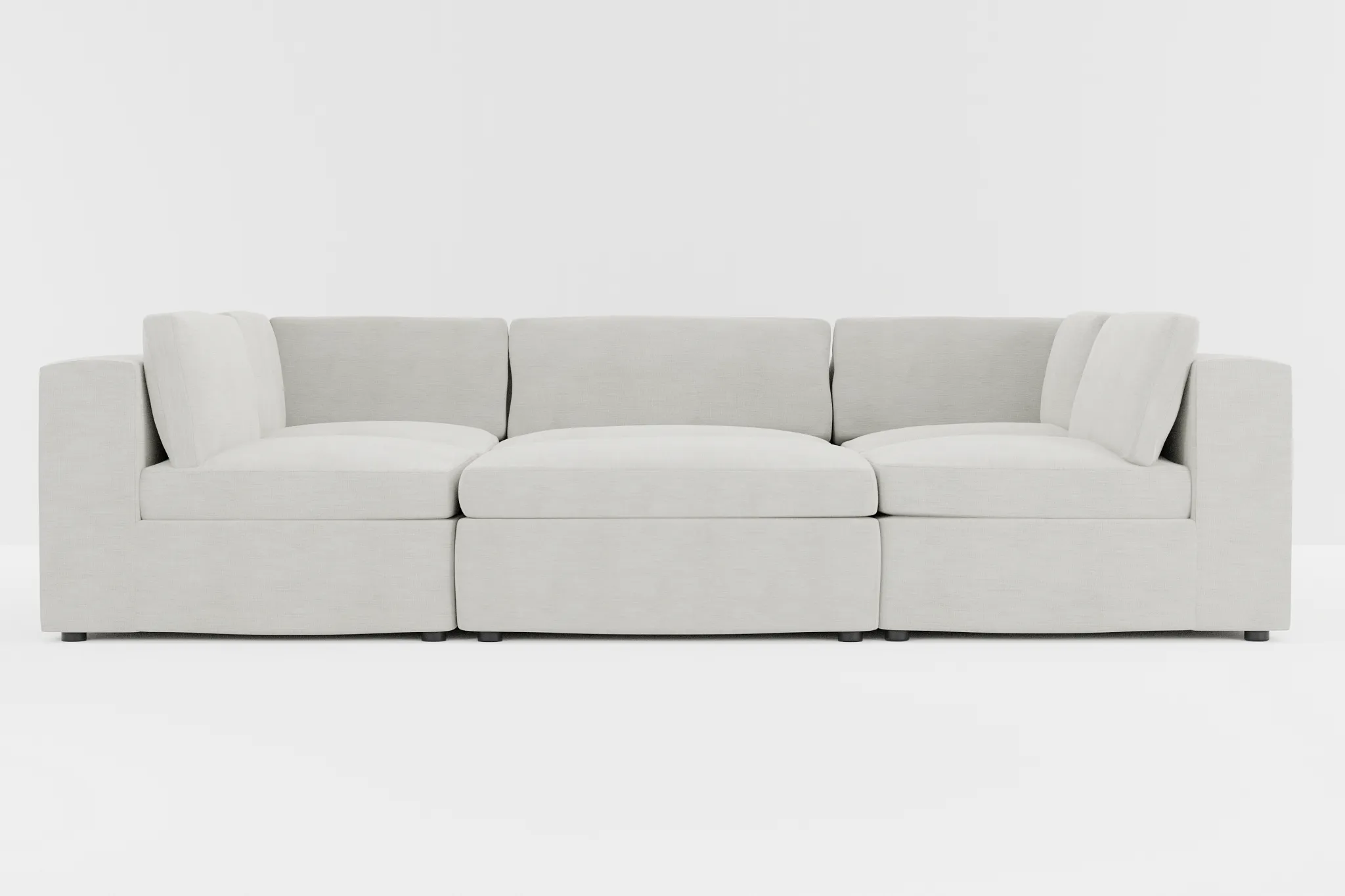 Destin Maguire Ivory Fabric 6-piece Pit Sectional