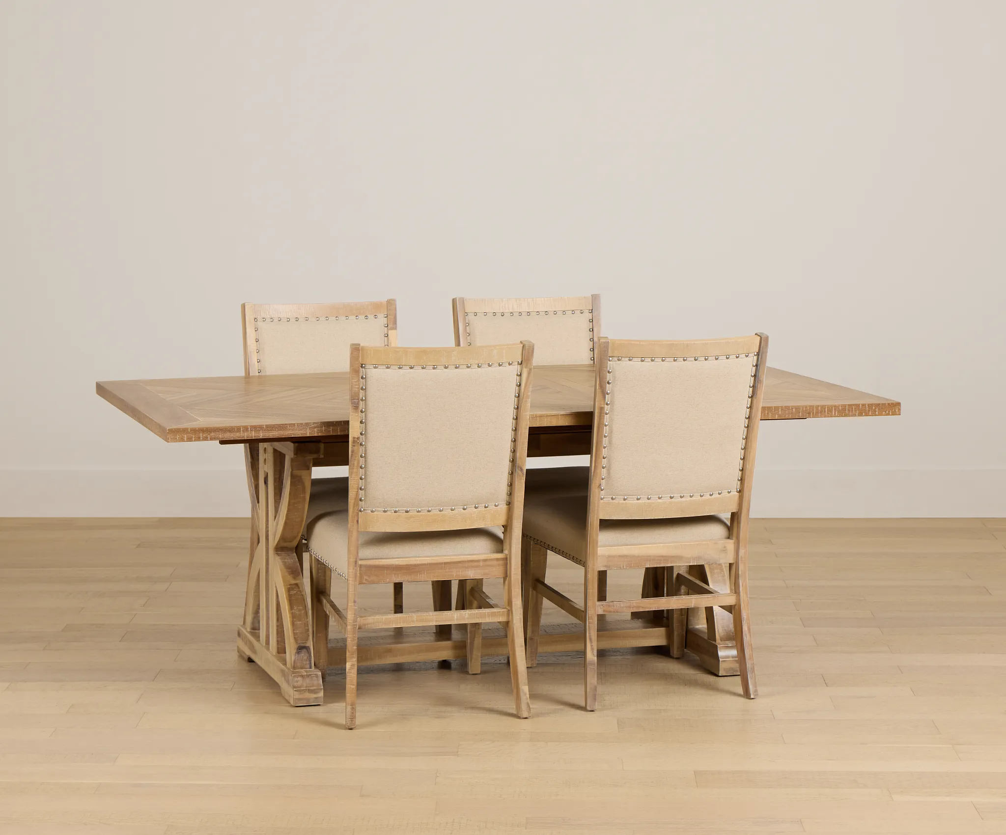 Joplin Rectangular Table & 4 Upholstered Chairs