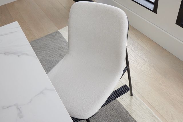 Palos White Upholstered Side Chair