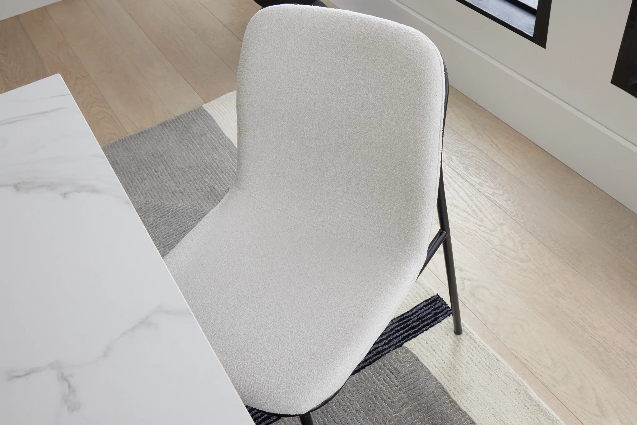 Palos White Upholstered Side Chair