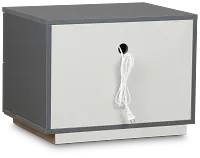 Brasilia Gray 2-drawer Nightstand