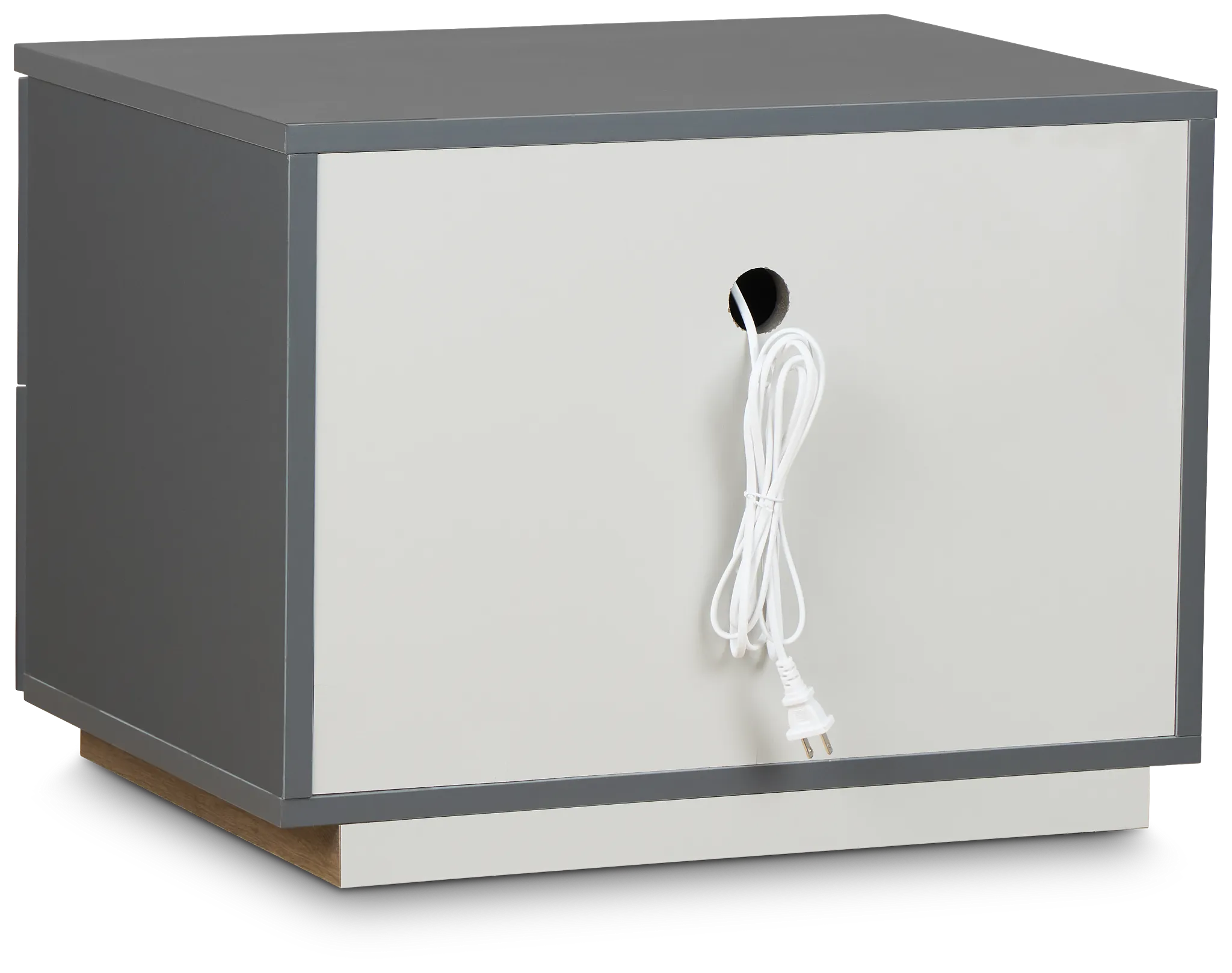 Brasilia Gray 2-drawer Nightstand