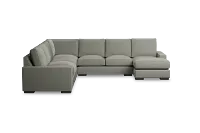Edgewater Delray Pewter Large Right Chaise Sectional