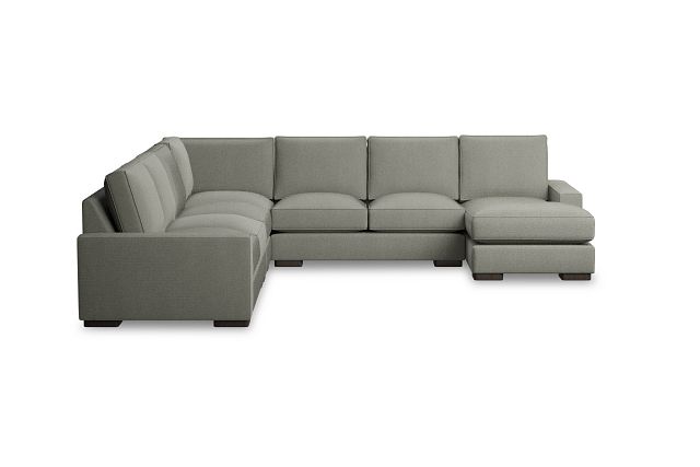 Edgewater Delray Pewter Large Right Chaise Sectional