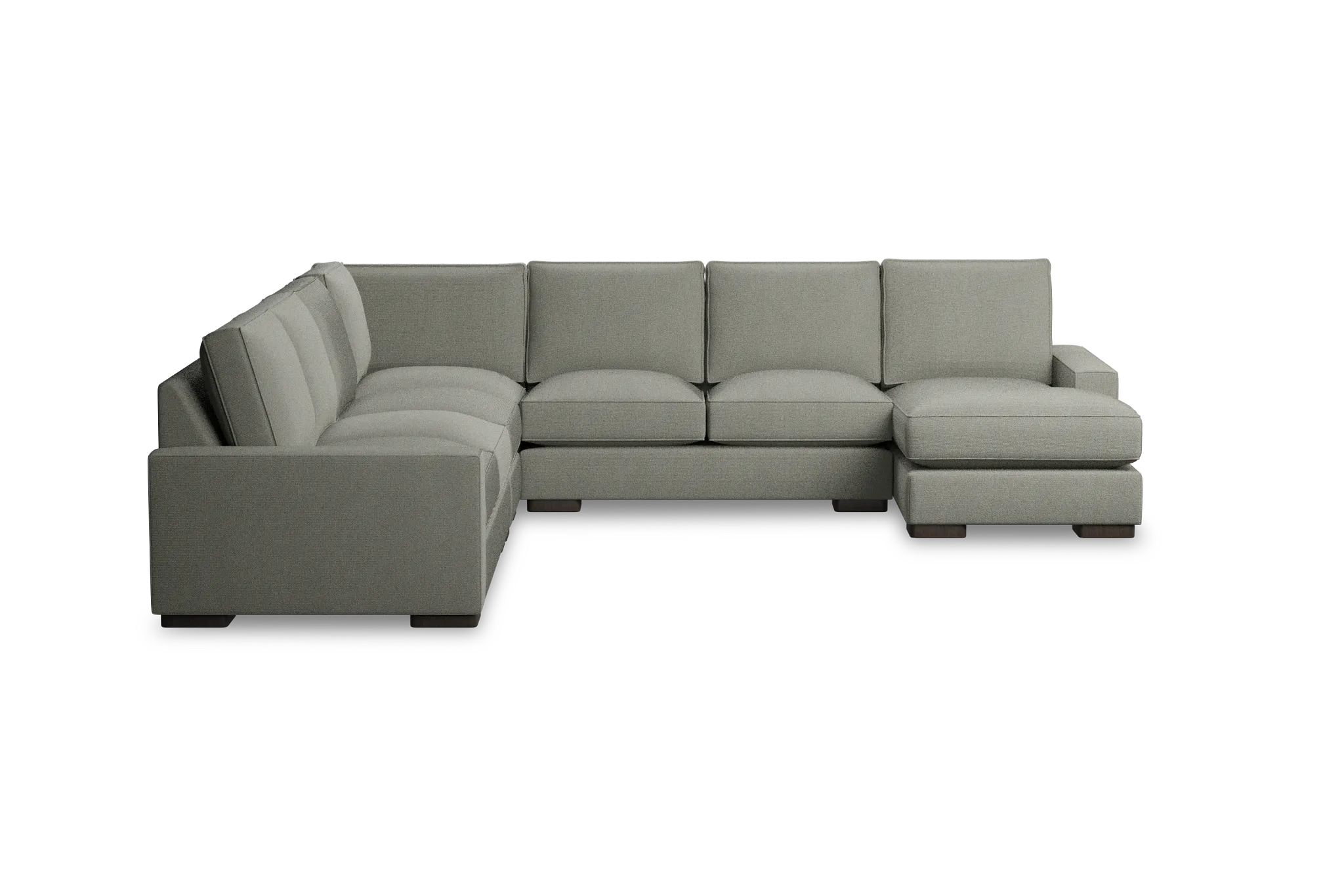Edgewater Delray Pewter Large Right Chaise Sectional