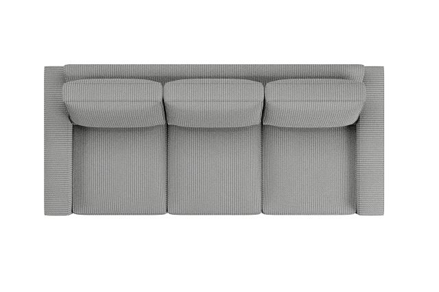 Edgewater Lucy Light Gray 96" Sofa W/ 3 Cushions