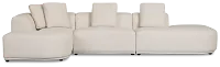 Catalina Beige Fabric Small Left Chaise Sectional
