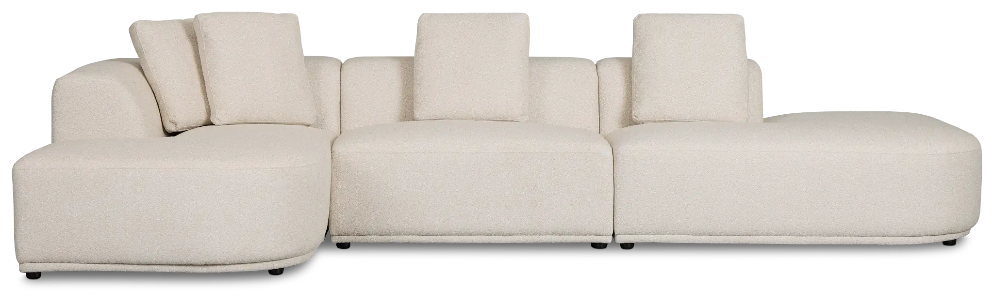 Catalina Beige Fabric Small Left Chaise Sectional Catalina Beige Fabric Small Left Chaise Sectional