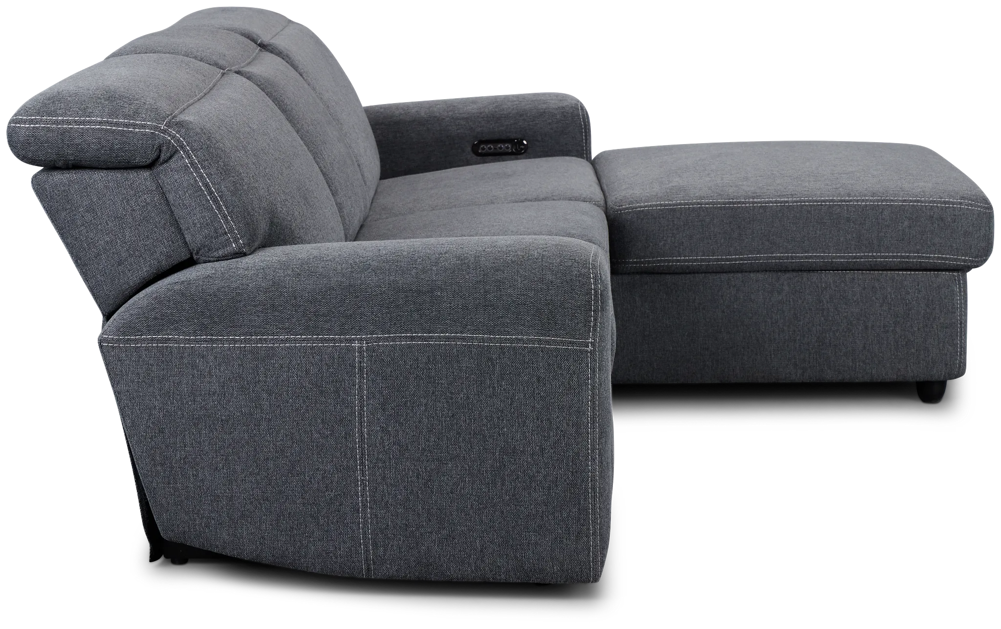 Callum Dark Gray Storage Small Right Power Chaise Sleeper Sectional