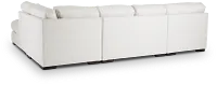 Veronica White Down Small Right Bumper Sectional