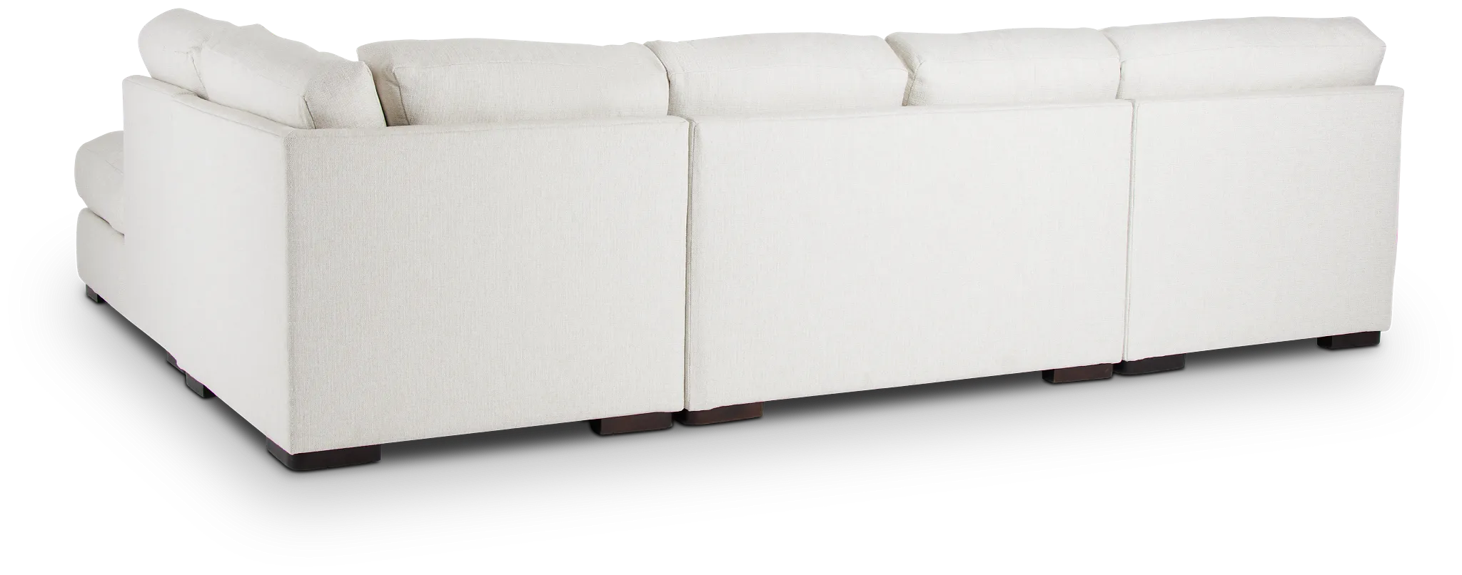Veronica White Down Small Right Bumper Sectional