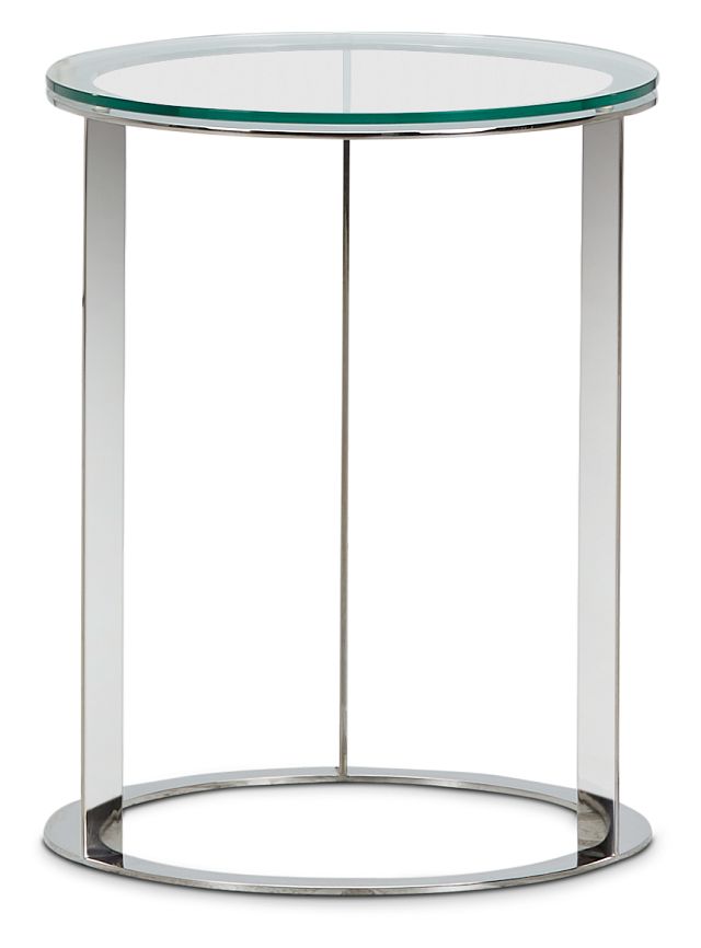 Dalston Clear Metal Round End Table (1)