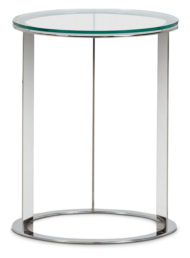 Dalston Clear Metal Round End Table