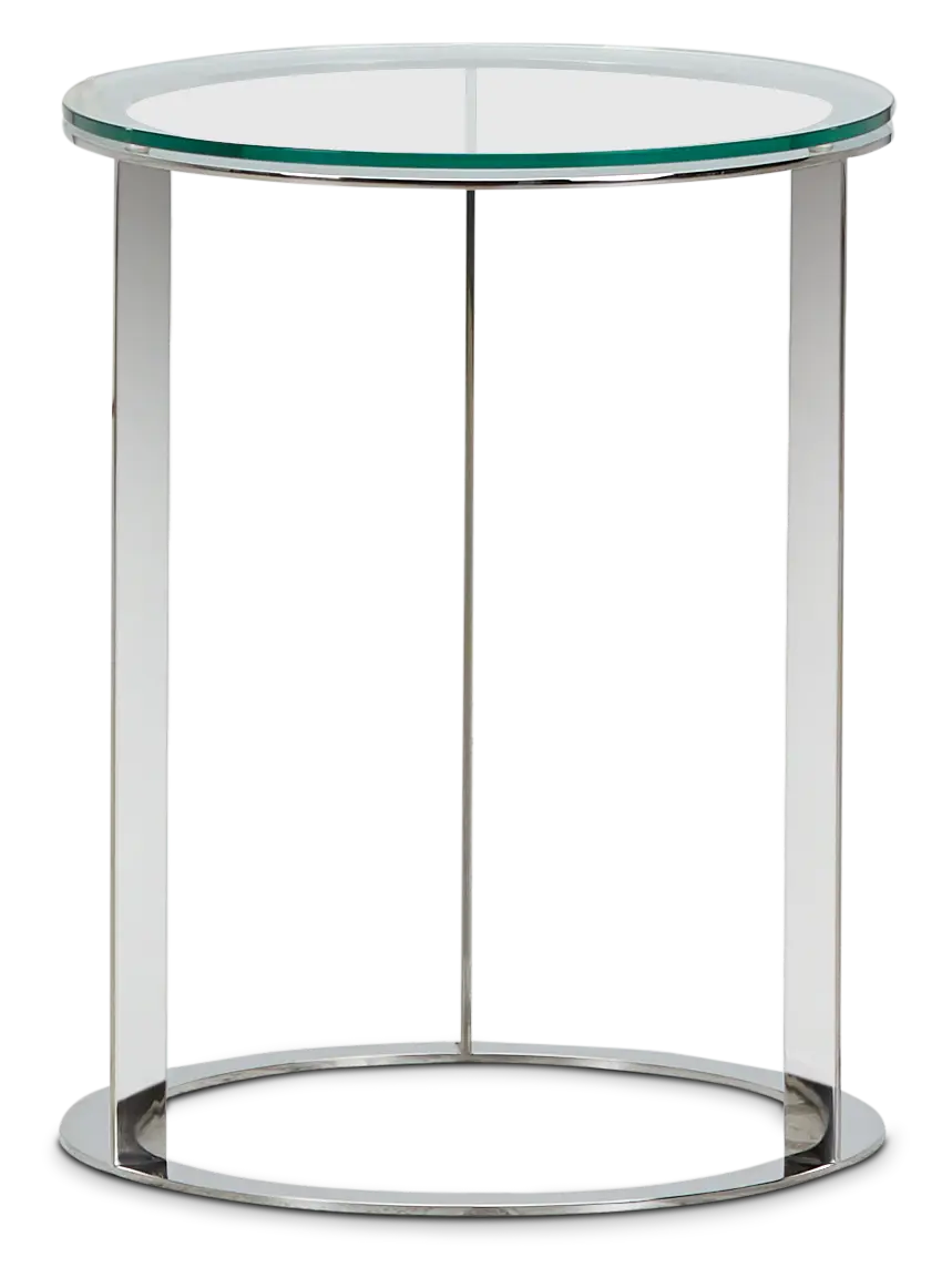 Dalston Clear Metal Round End Table Dalston Clear Metal Round End Table