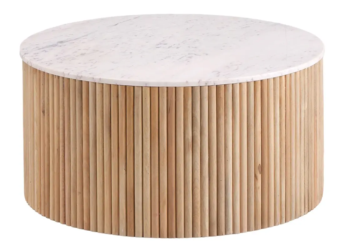 Nami Light Tone Round Coffee Table Nami Light Tone Round Coffee Table