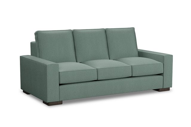 Edgewater Delray Light Green 84" Sofa W/ 3 Cushions