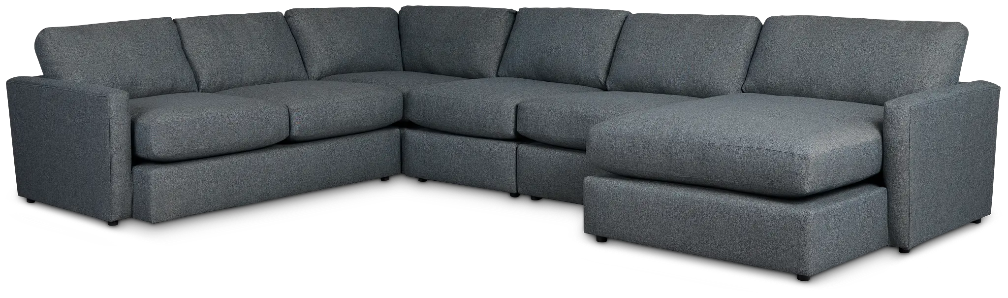 Noah Dark Gray Fabric Large Right Chaise Sectional Noah Dark Gray Fabric Large Right Chaise Sectional