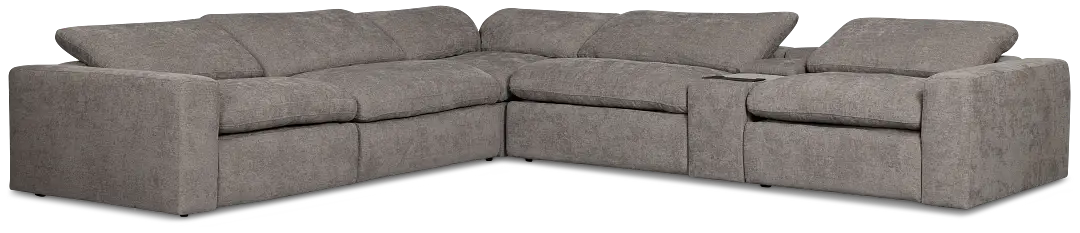 Drift Dark Gray Fabric Medium Triple Power 2-arm Sectional Drift Dark Gray Fabric Medium Triple Power 2-arm Sectional