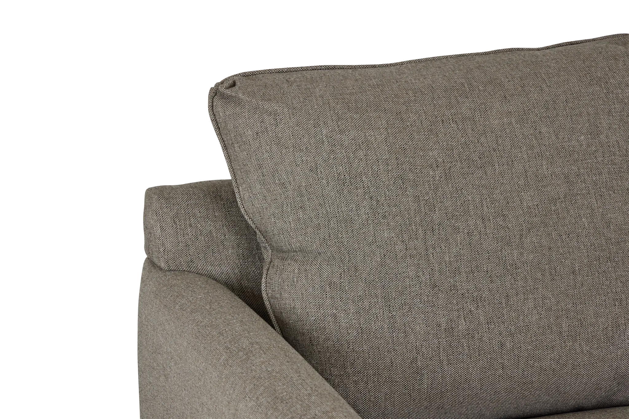 Asheville Brown Fabric Small Right Bumper Sectional