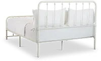 Rory White Metal Panel Bed