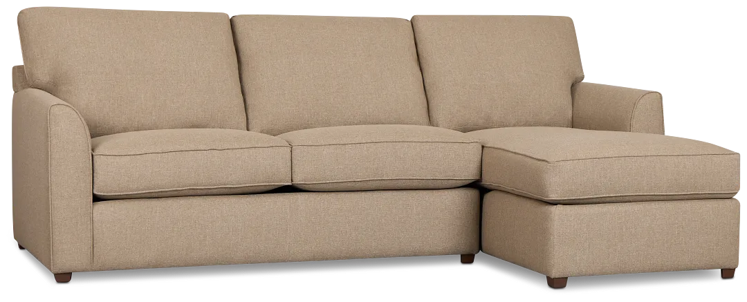 Tate Brown Fabric Right Chaise Sectional