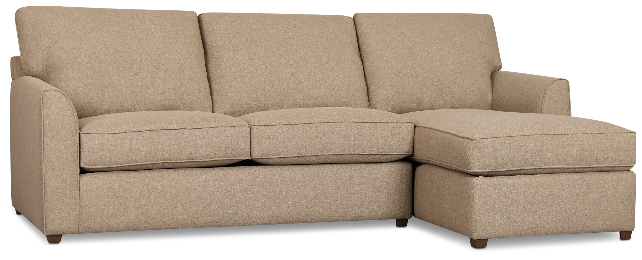 Tate Brown Fabric Right Chaise Sectional Tate Brown Fabric Right Chaise Sectional