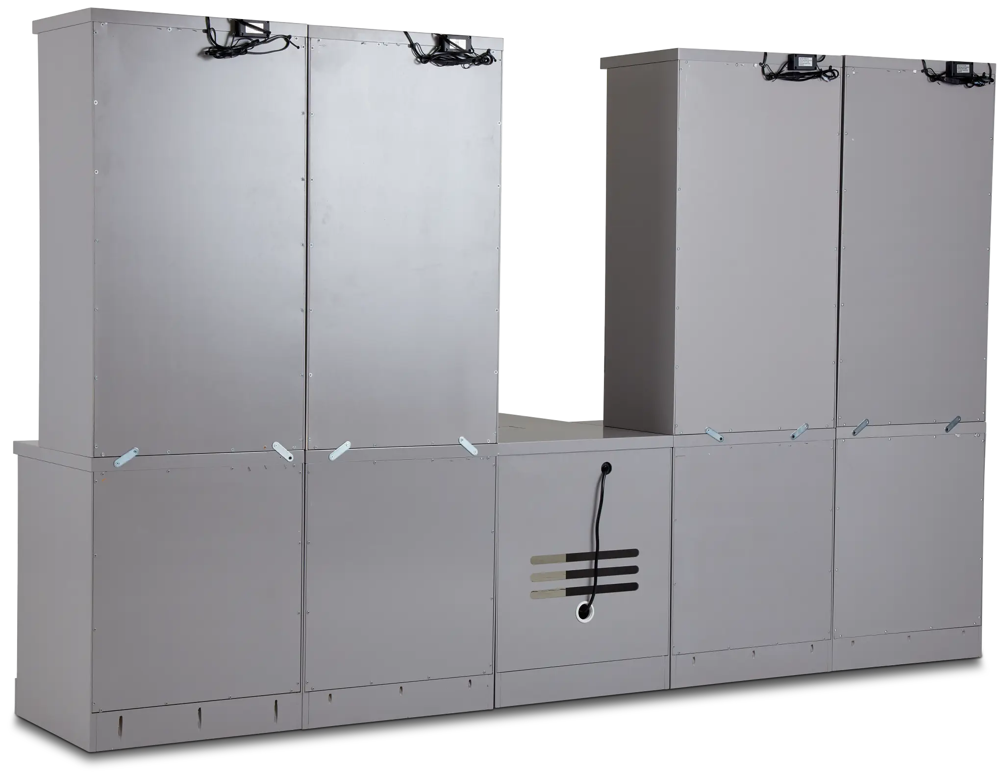 Newport Gray Large Peninsula Drawer Wall Desk Newport Gray Large Peninsula Drawer Wall Desk