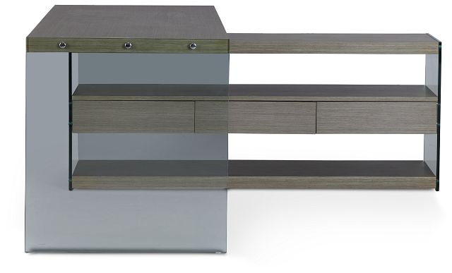 Olympia Gray Large L Desk