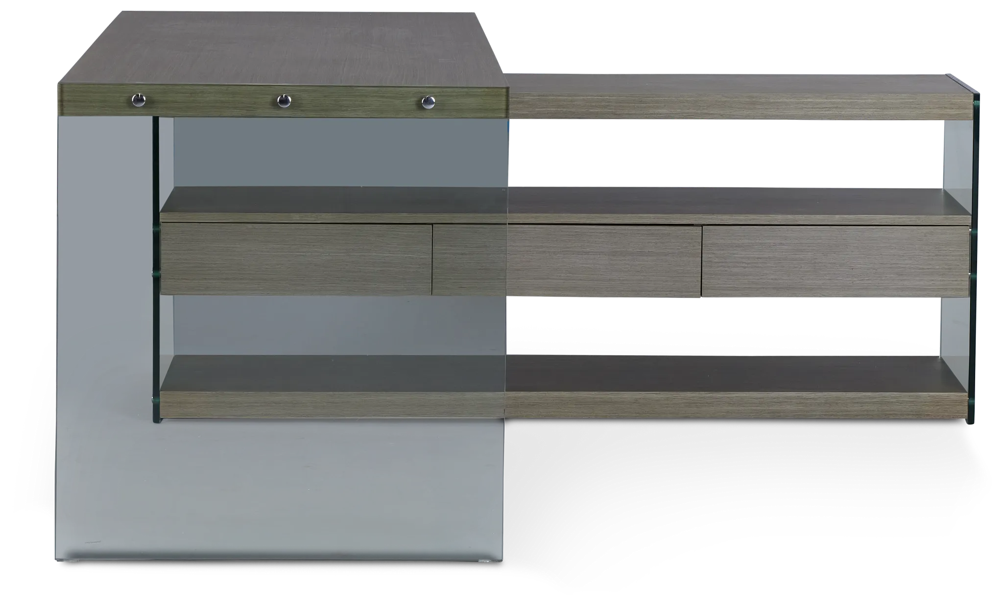 Olympia Gray Large L Desk