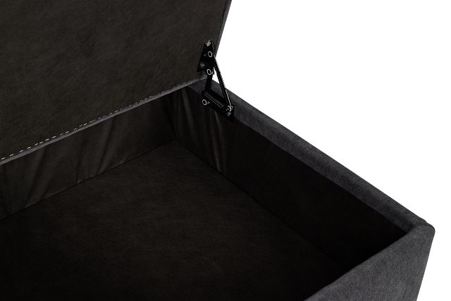 Citymod Dark Gray Fabric Storage Ottoman
