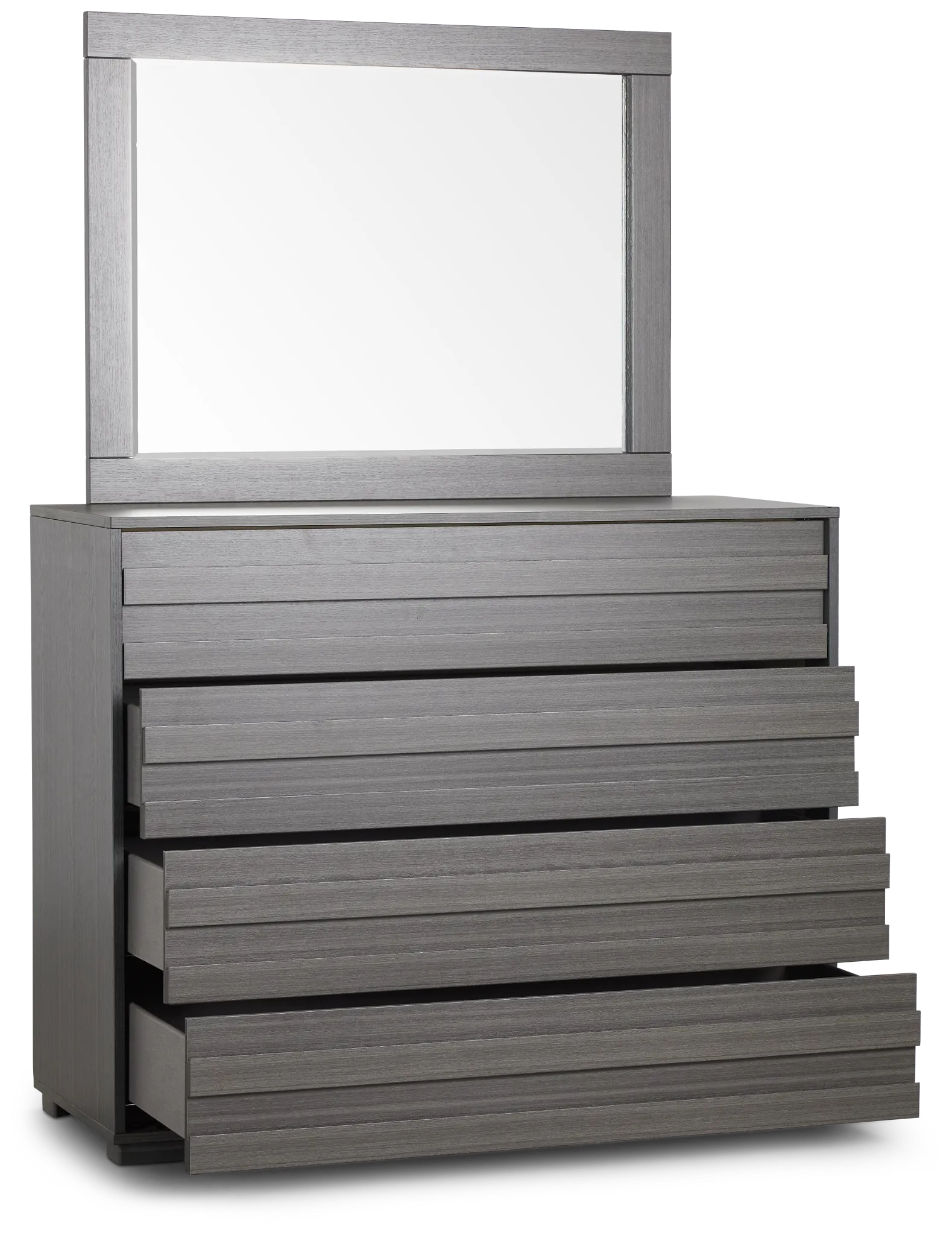 Everett Gray Dresser & Mirror