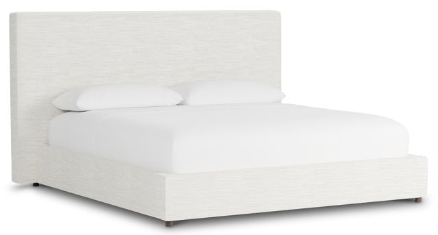 Grayton Maguire Ivory 54" Upholstered Platform Bed