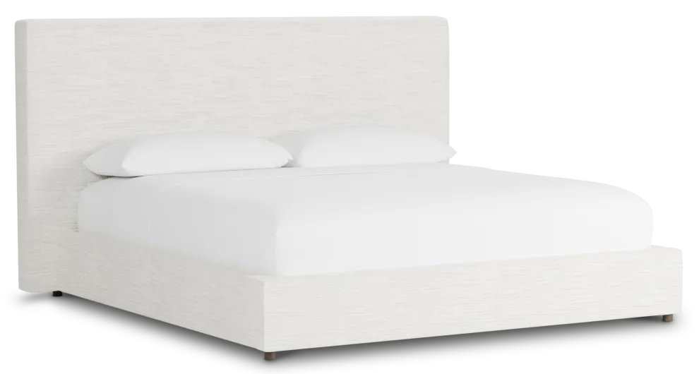 Grayton Maguire Ivory 54" Upholstered Platform Bed