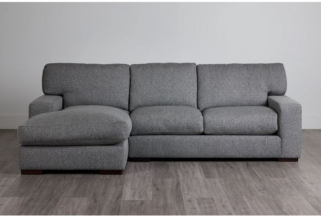 Veronica Dark Gray Down Left Chaise Sectional