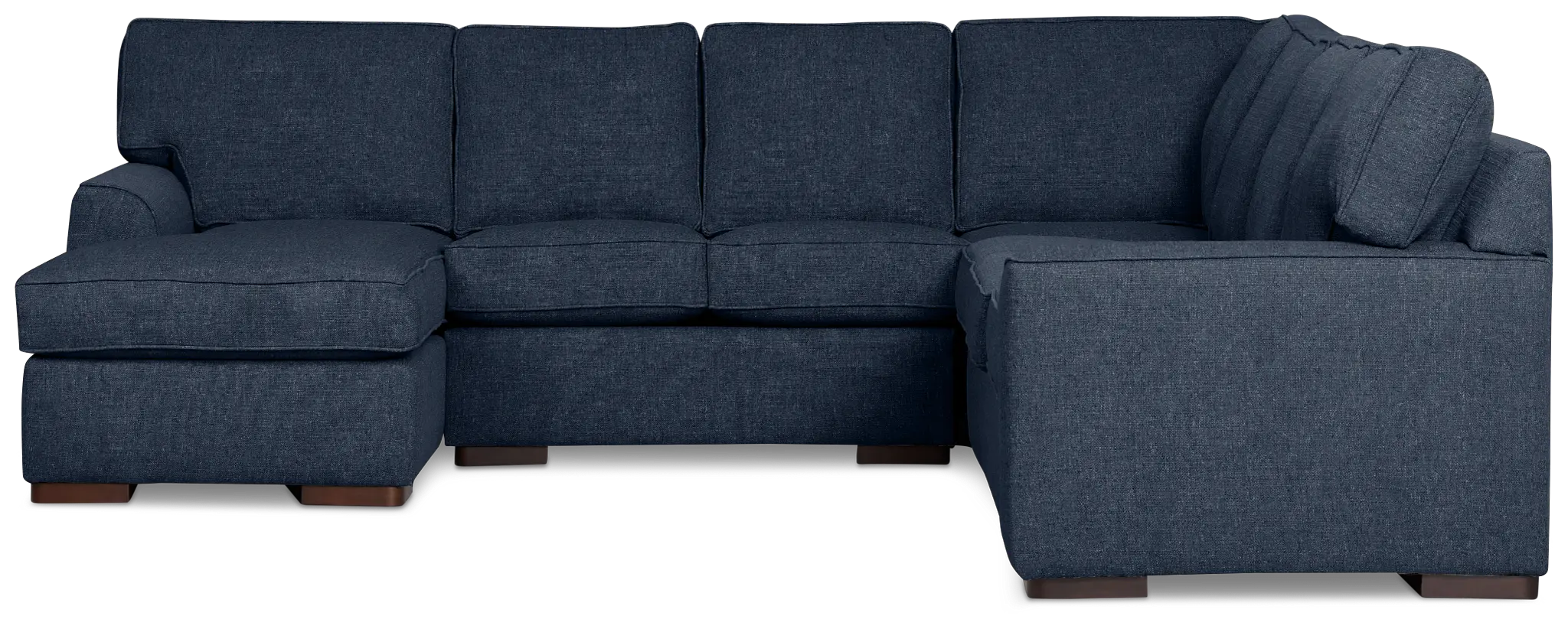 Sinclair Dark Blue Fabric Large Left Chaise Sectional Sinclair Dark Blue Fabric Large Left Chaise Sectional