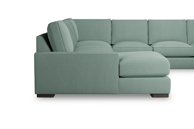 Edgewater Delray Light Green Large Left Chaise Sectional (1)